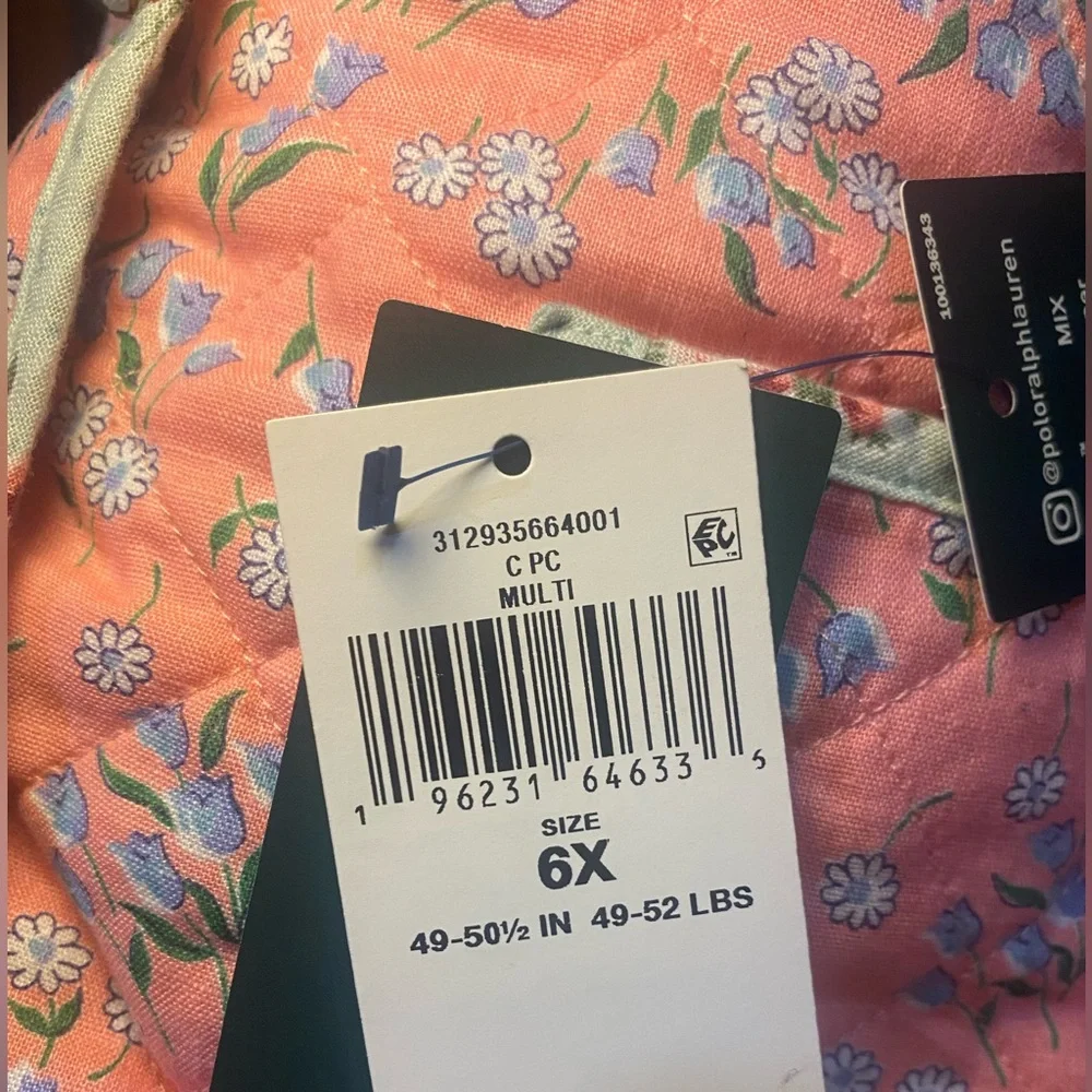 NWT Ralph Lauren Girls Reversible‎ Quilted Jacket Gift Preppy Classic